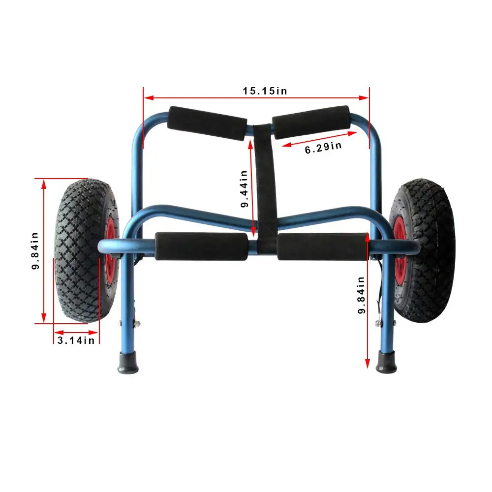 High Quality Portable Aluminum Profile Wheeled Trolley/Universal Kayak Trolley