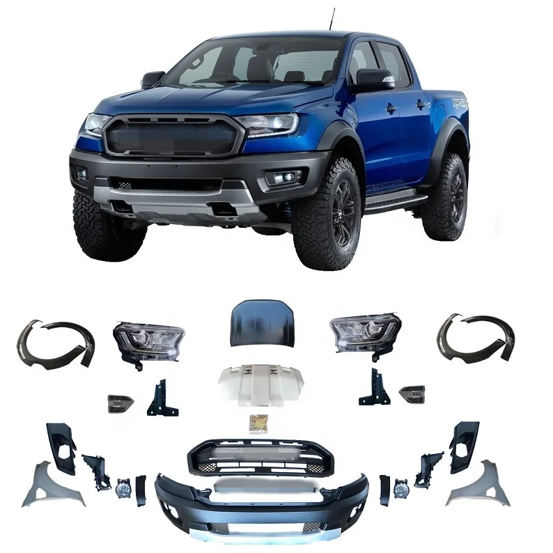 4x4 Car Accessories Face Lift Conversion For Ranger T6 T7 T8  Upgrade For Raptor Style Face Body Kits