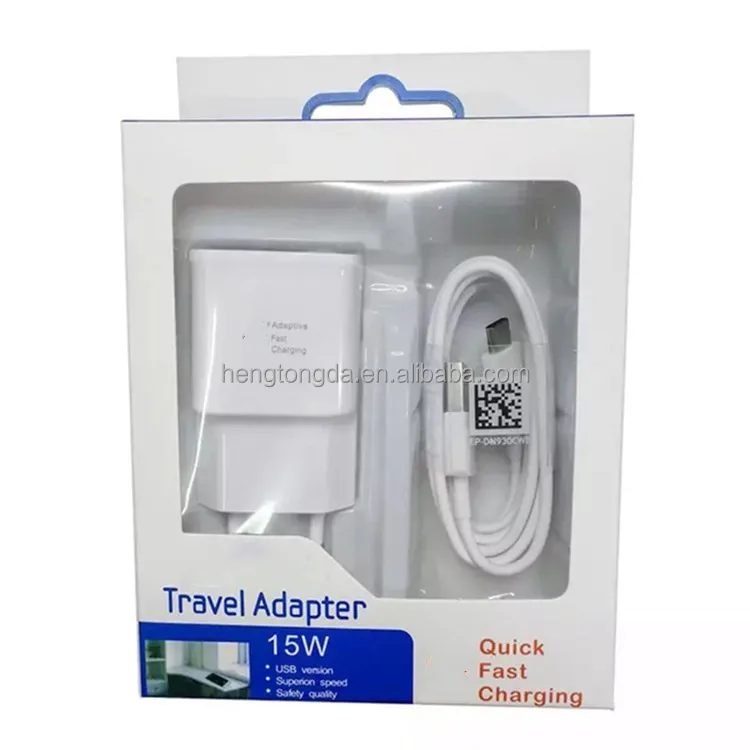 retail package High quality travel charger power adapter 9v 1.67A with USB data cable for Samsung s6 S8 S9 s10 fast charger