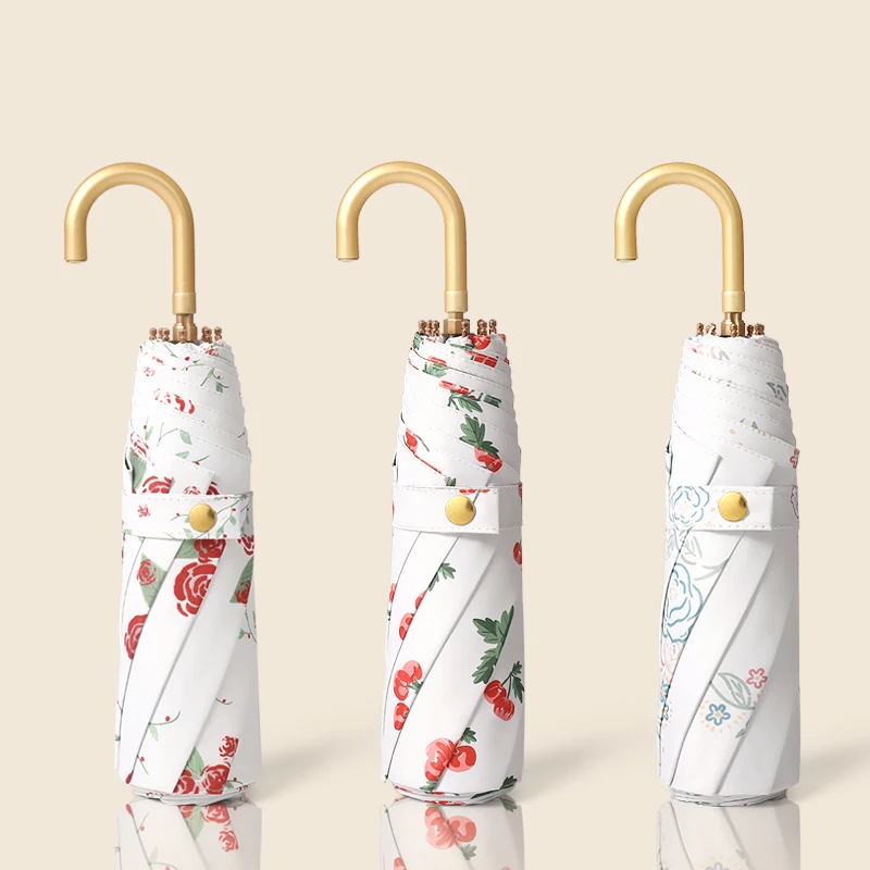 Женский зонт с ручкой