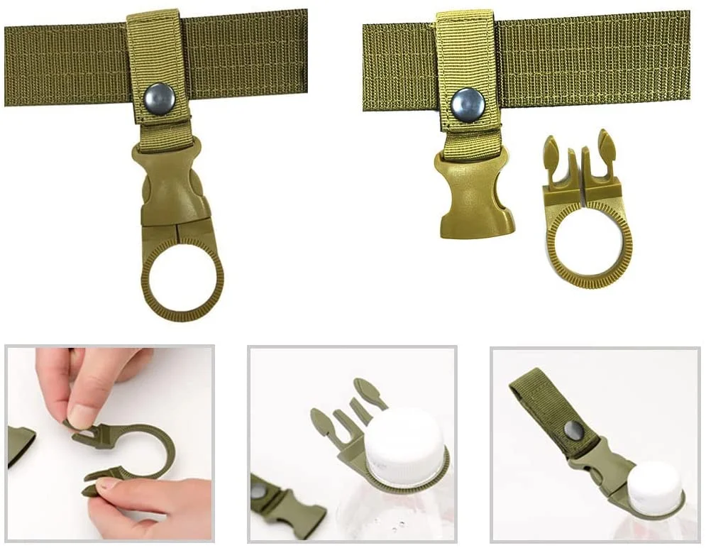 Hot Sale Military Nylon Clips Outdoor EDC Tactical Keychain Molle Webbing Backpack Clip Carabiner Buckle Hook