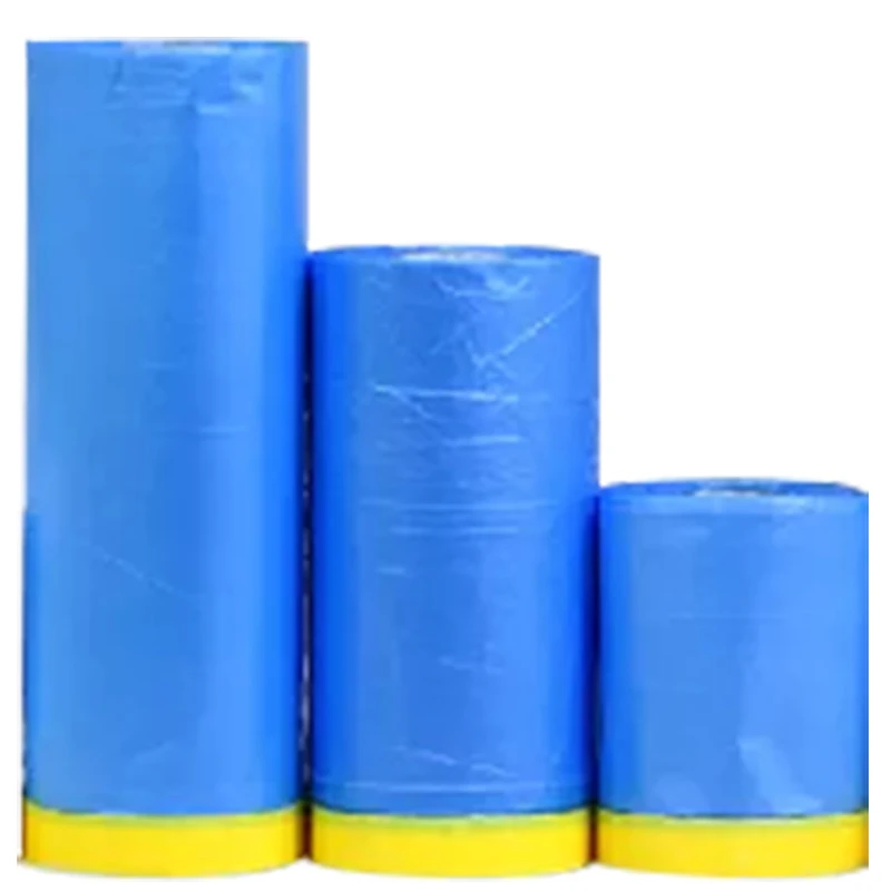 Manufacture Protective Pre Taped Plastic Sheeting Automotive Car Paint Masking Film