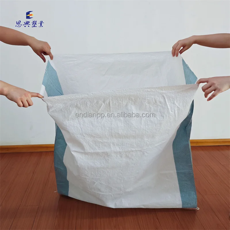 10kg 20kg 25kg 50kg White Polypropylene Woven Sacks Freight Flood Sand Seed Feed Chemical Recyclable Packaging Bags