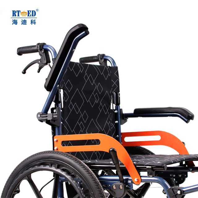 New Style Light Weight Manual Steel Folding Wheelchair for Elderly