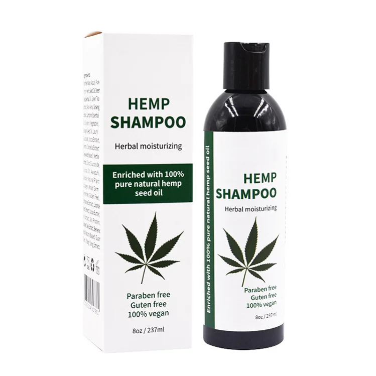 oem private label low MOQ hemp seed oil hair growth shampoo and conditioner for all hair types