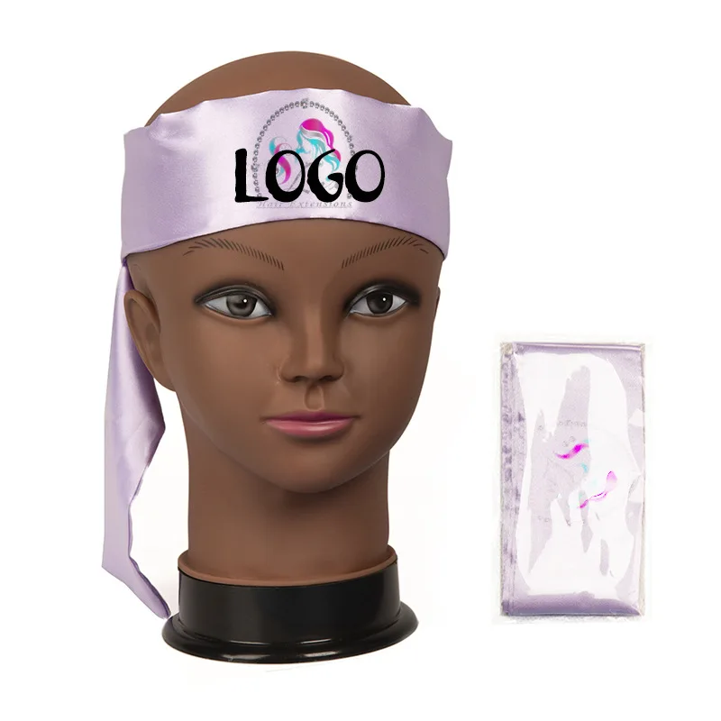 Аксессуары для волос женские атласные шарфы с накладными краями шелковые и