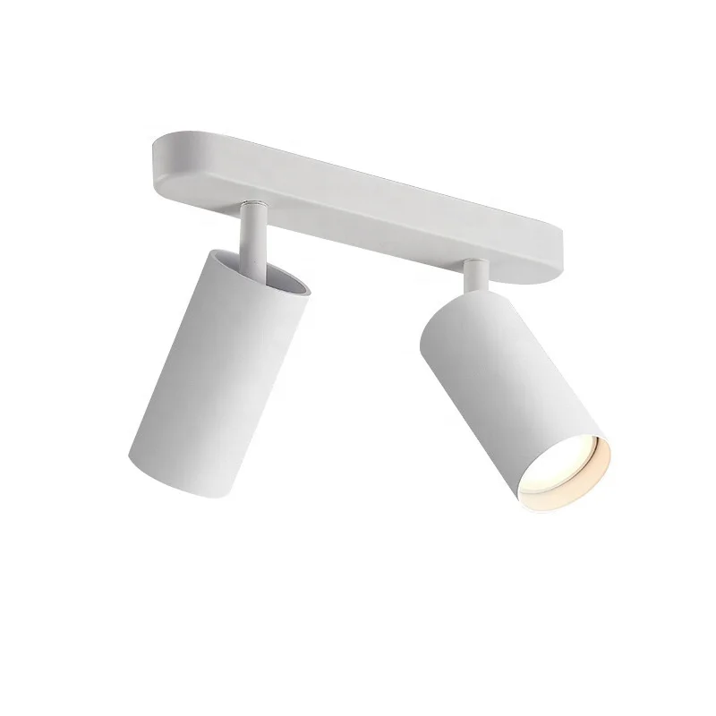 Gu10 mr16 регулируемый угол поверхностного монтажа двойная головка потолочный точечный светильник