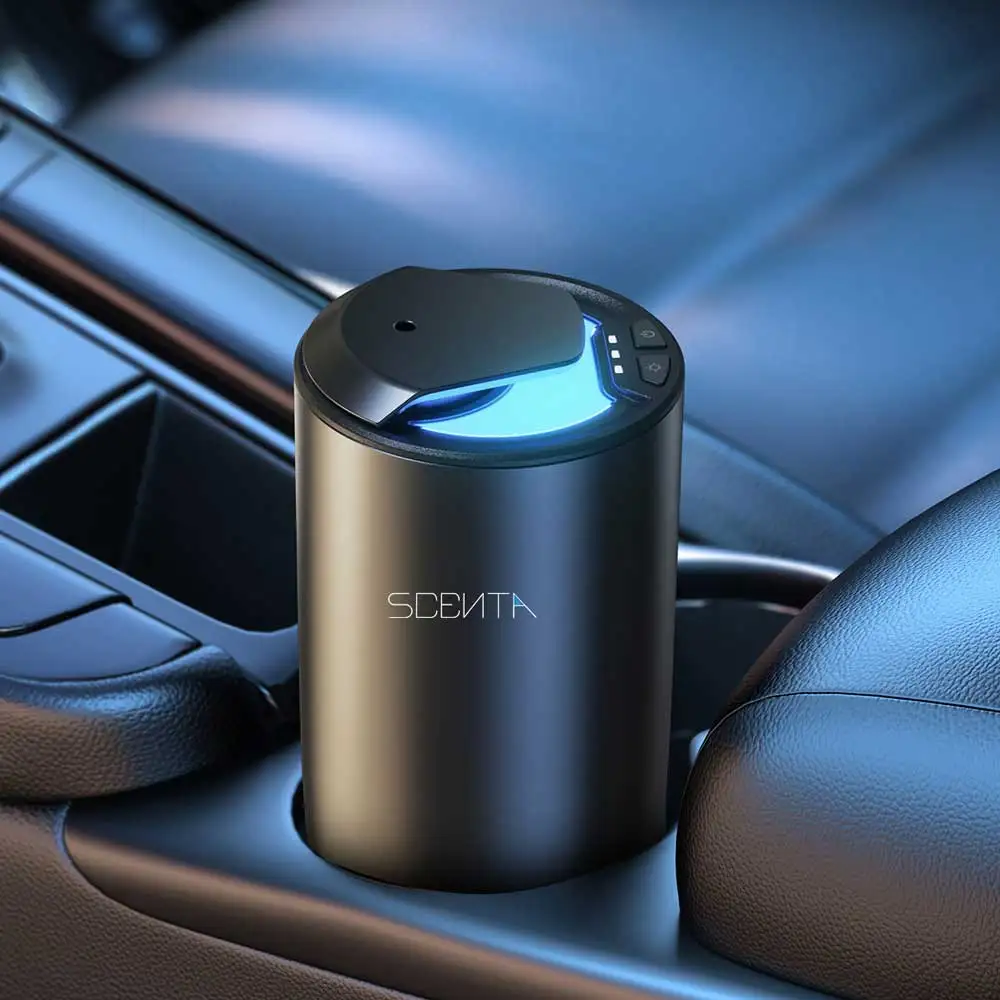 SCENTA A613 New Arrival Button Battery Diffuser Ce Waterless Rechargeable Usb Essential Oil Wireless Car Aroma Diffuser