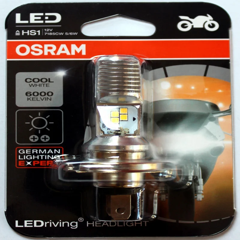 OSRAM LED 3-pin headlight bulb 6000K for motorcycle HS1 COOL WHITE 12V 5/6W