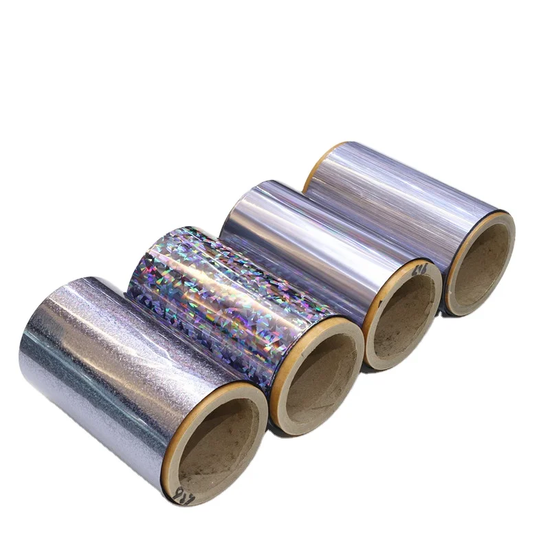 Jinghua Laser Factory directly sale colorful transparent metal roll reactive foil for paper/PVC/plastic/leather