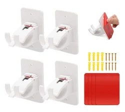 Tie Back Hook Curtain Rod Holder Adhesive Curtain Wall Hook Plastic Shower Curtains Hooks