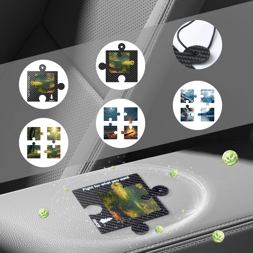 Car Accessories Hanging Decoration Carbon Fiber Car Deodorant Paper Air Freshener