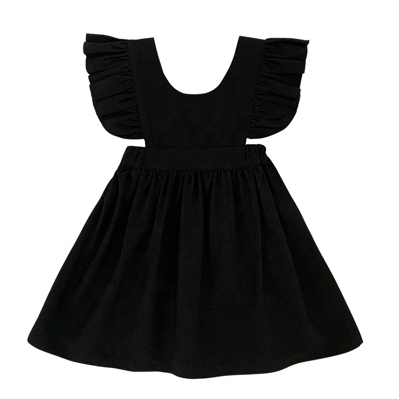 
6754 1-6 years old fashion baby kids clothes girl laciness strap dress 