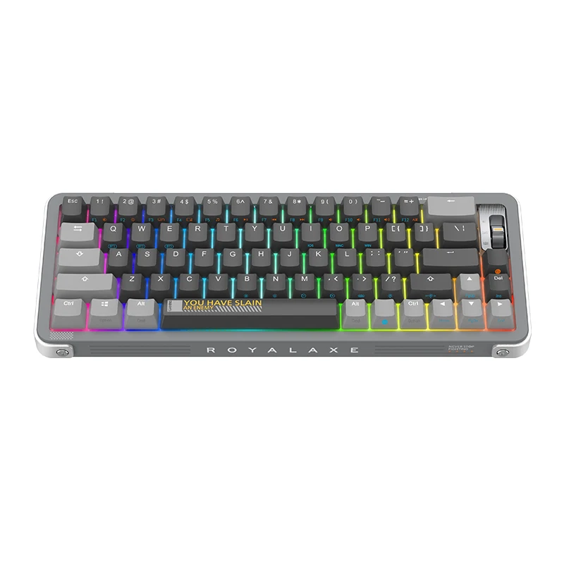 Hot Swappable Gasket Mounted Mechanical Keyboard with RGB Backlight, Double-Shot PBT Keycaps for Mac & Win