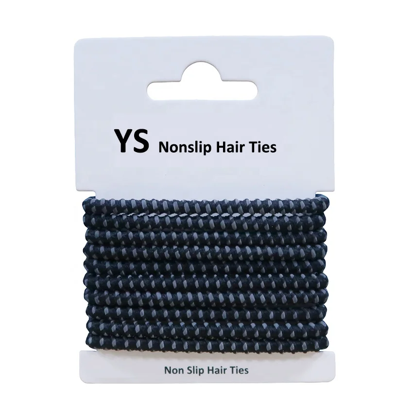 Yuanshan Nonslip Elastic Hair Ties Bands No Damage Black Brown Hairbands For Women