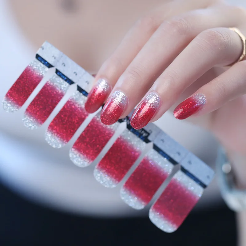 Amazon popular 14 sheets nail polish sticker nail wraps
