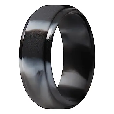 Fashion Fine Jewelry Rings Wedding Band Rings Step Edge Rubber Environmental Friendly Silicon Classic Silicone for Men 10 Pcs