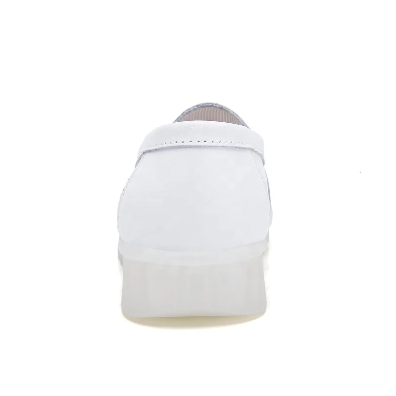 Fashion Hospital Transparent Jelly Nurse Shoes Woman Air Sole Women Leather Nursing Shoe White Custom Wholesale