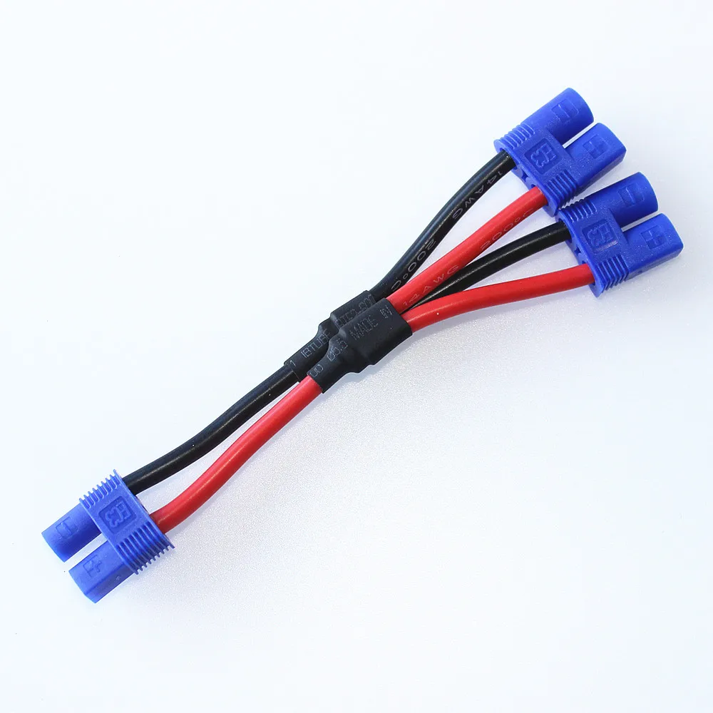 Connectors Adaptor Cable Extension Y Splitter 14AWG 100mm Silicone Wire Parallel Battery Connection  Parallel XT60 For RC