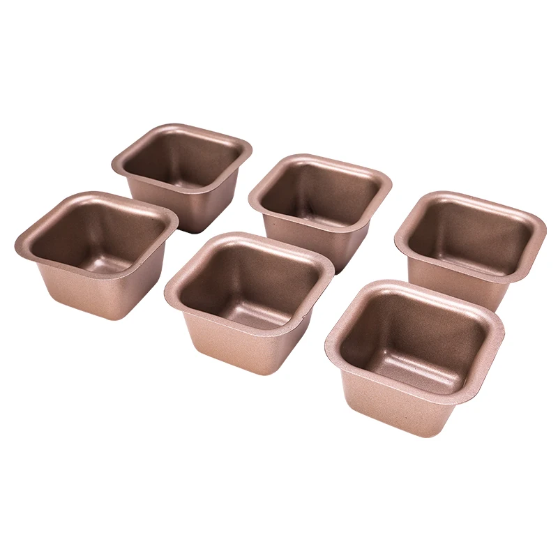 Square Small cake mold Mini square meat floss cake pan Non-stick small toast mold