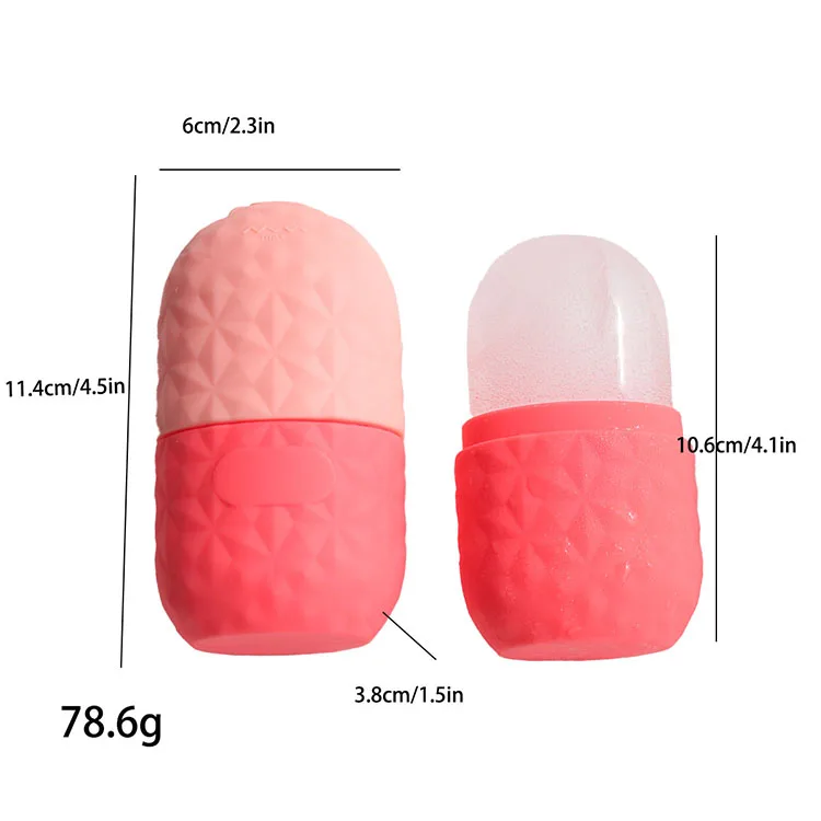 Custom skin care tool face massage silicone ice globe ice cube roller face cooling massage roller