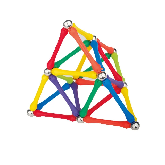 Popular diy baby preschool toys Magnetic block pipe School Kids Toy magnetic blocks building