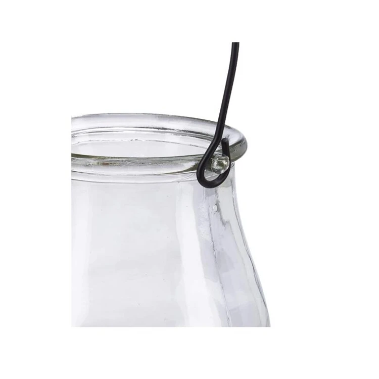 Стеклянные подсвечники фонари банки для свечей с металлической