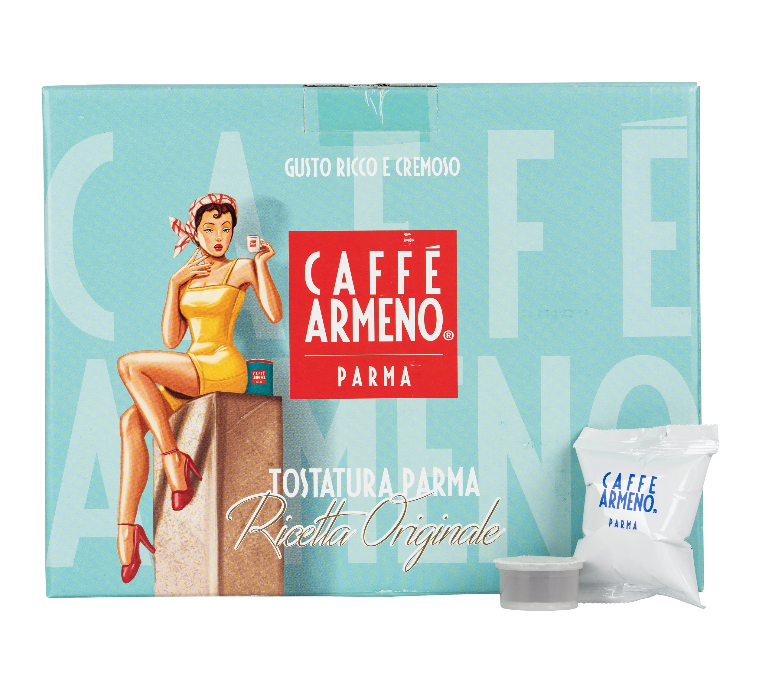 Armeno Caffe Srl Brand Italian Quality  For Lavazza Espresso Point Compatible Decaffeinated Coffee Capsule In A Box 100 Pieces