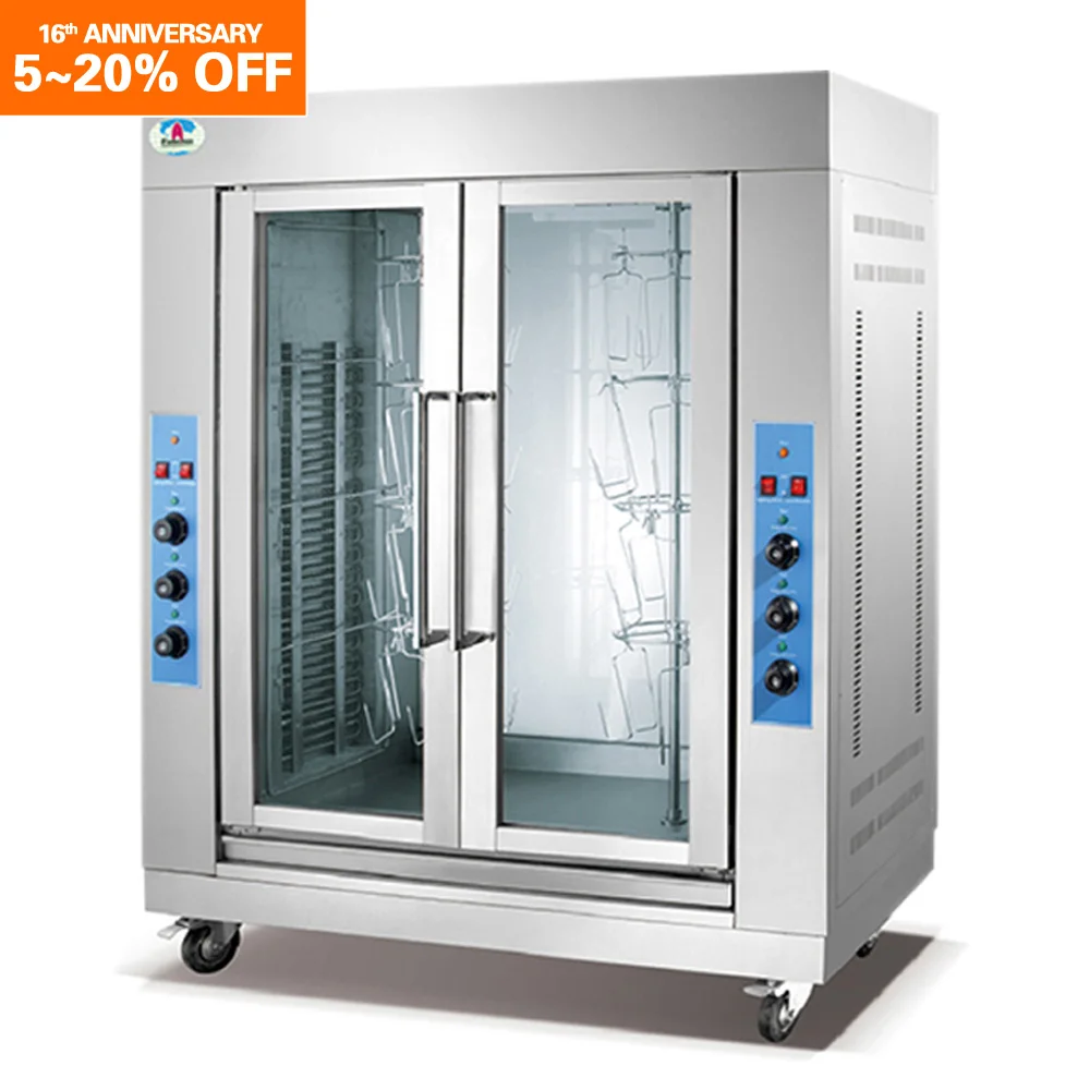 Rotary Commercial Rotisserie BBQ Grill Oven (double door) Kitchen Equipment Gas vertical Rotisserie Chicken Oven