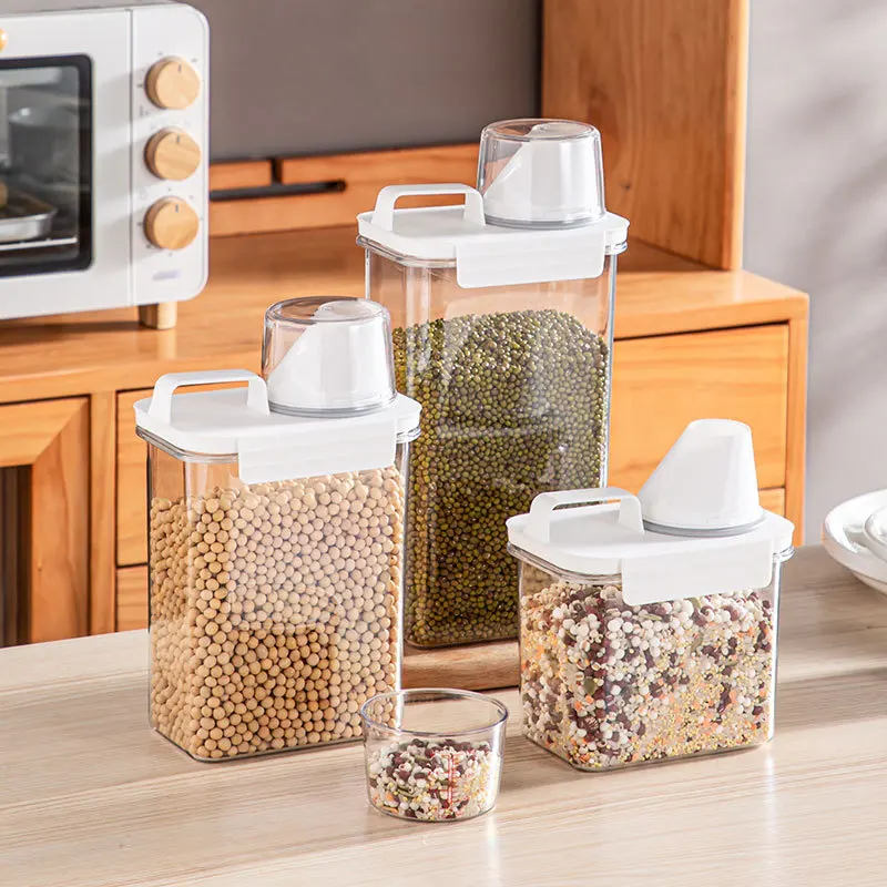 Sealed Kitchen Storage Jar for Food Grains Insect & Moisture Proof for Flour Beans Rice-Home Organization Bucket