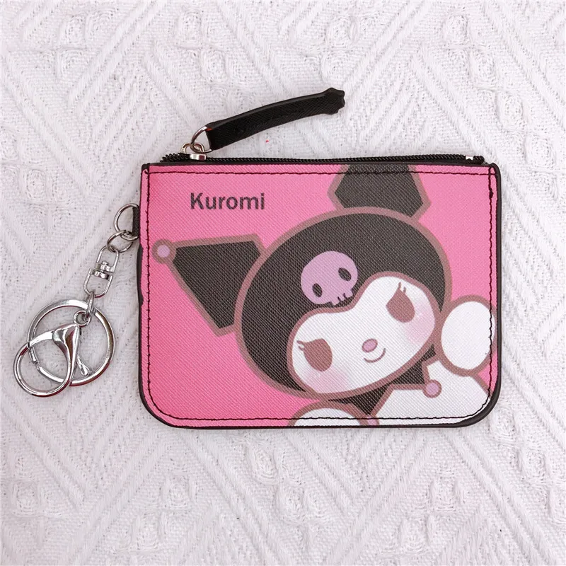 Wholesale High quality Cute Sanrioed Kurumi Little Long Ear Rabbit Purse Leather Wallets with Keychain Pendant