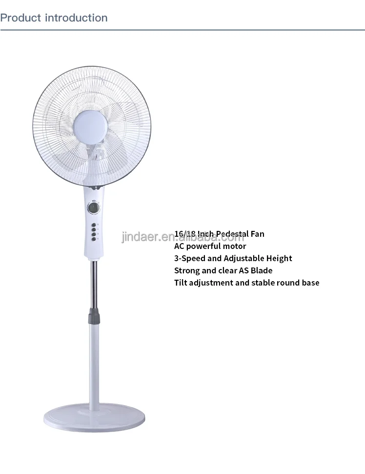 18inch Hot Sale Home Use Manufacture Ac Fan Stand Fan With manual timer 16 stand fan