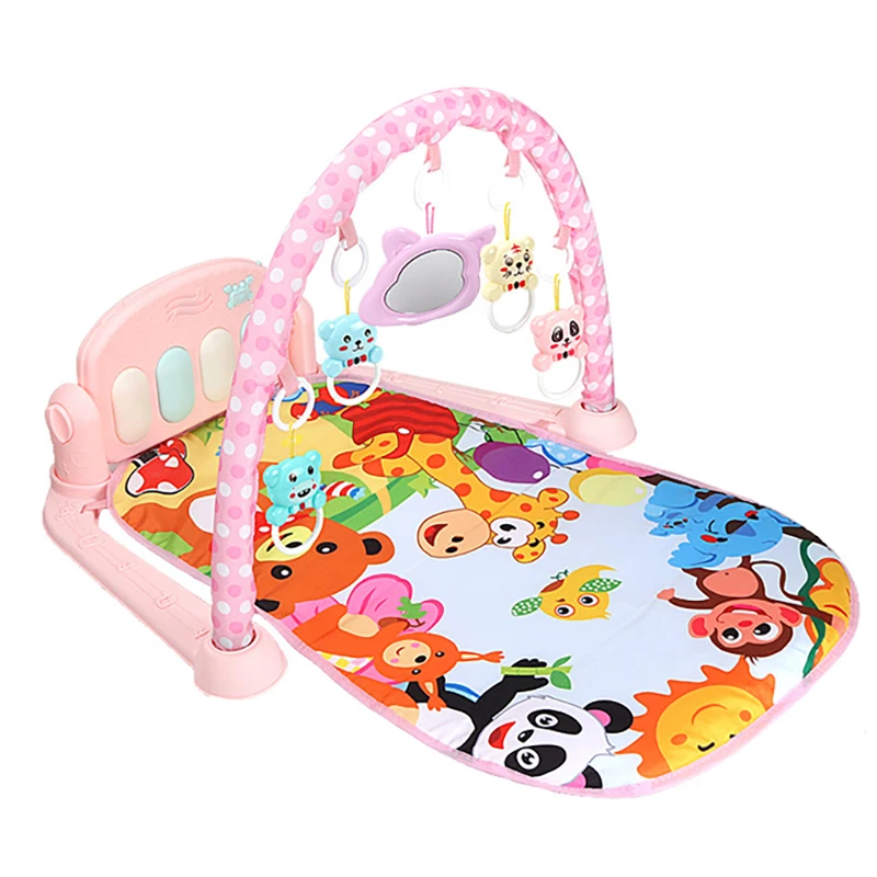 Crawling Soft Baby Activity Gym Music Piano Mat Foldable Carpet Pedal Kick Piano Keyboard Fitness Frame Play Mat Toys