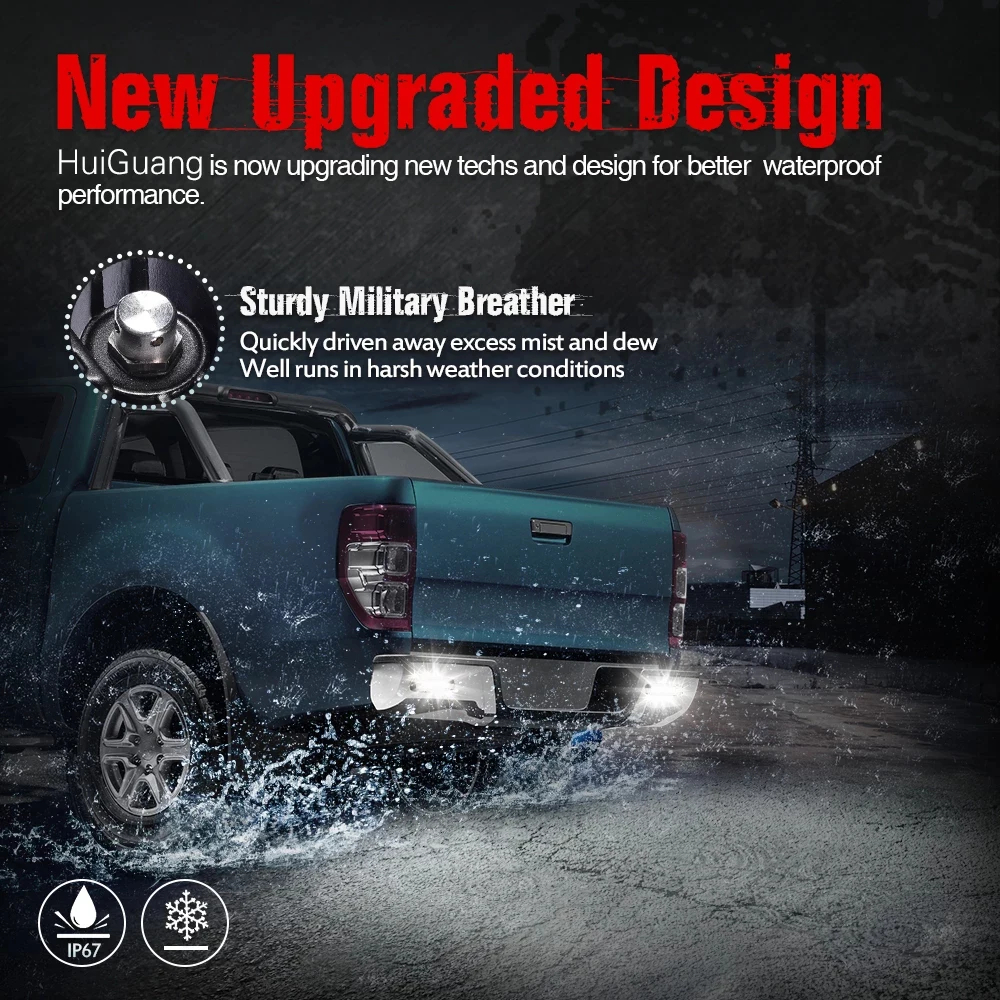 Flush Mount 40W Led Pods Work Light Bar for 4X4 Off-road SUV UTV Boat Motorcycle