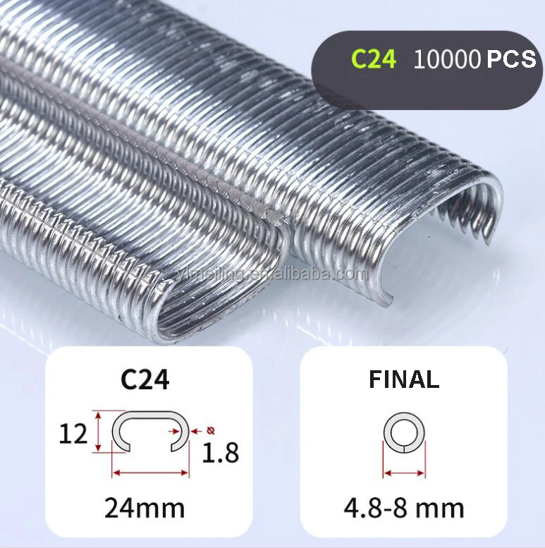 C17 C24 hog ring c clips for poultry chicken mesh cage wire fence fasten installation