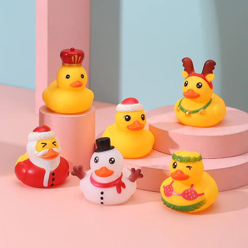 Wholesale factory low price various size Yellow rubber bath duck toys for Baby and Kids shower Party
