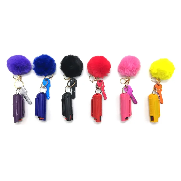 
20ml Self Defense Pepper Spray Keychain Cute with Knife key chain mace Hard Case Plastic Shell Pink Pepper Spray for women 