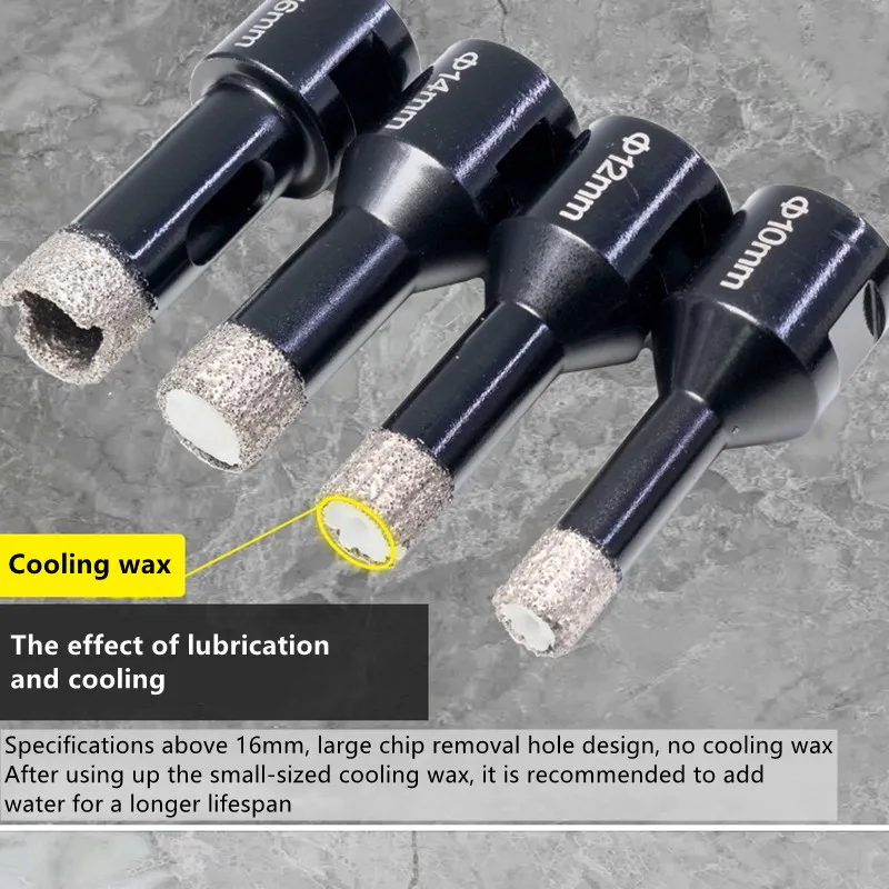 M14 Dia 6-150mm Vacuum Brazed Diamond Crowns Core Drill Bit Hole Saw Diamond Hole Cutter For Marble Stone Porcelain Tile