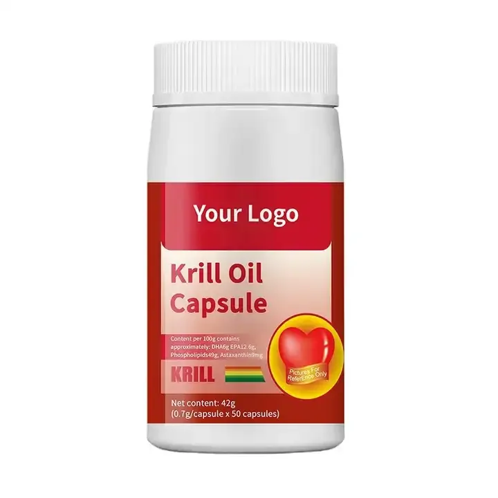 Private Label Antarctic Krill Oil Softgels Omega-3s EPA DHA Halal Astaxanthin Phospholipids OEM/ODM