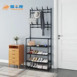 Hot sale modern simple coat hanger and shoes storage rack display rack assemblable shoes and coat rack