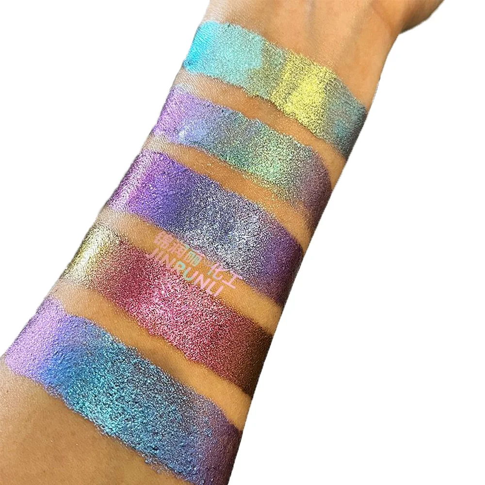 Jinrunli 2024 New Chameleon Pigment OEM&ODM Dry Powder Eyeshadow With Package Flash Duochrome Pearl Pigment