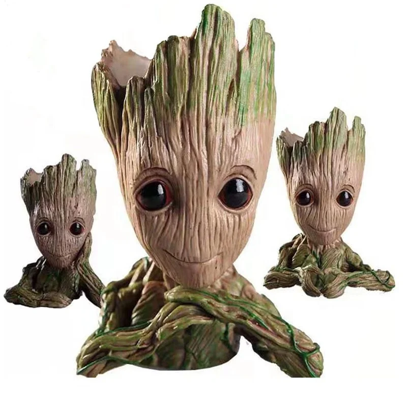 Baby Groot Action Figures Fashion Guardians of The Galaxy Flowerpot baby Cute Model Toy Pen Pot Best Christmas Gifts For Kids