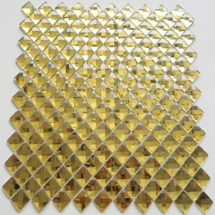  Зеркальная мозаика в форме алмаза зеркальная стеклянная плитка