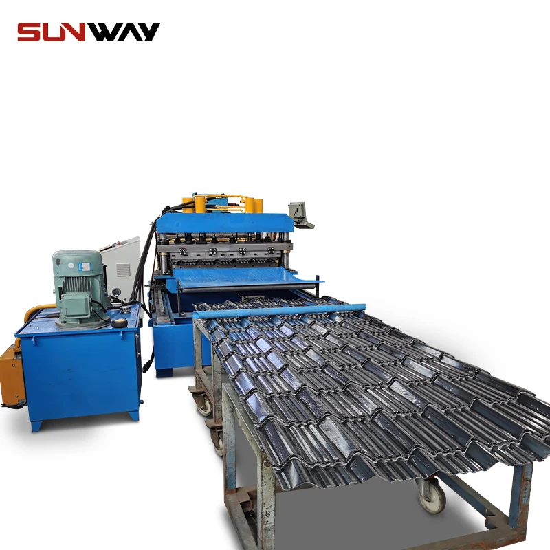 Steel Tile Making Machinery Sheet Metal Roof Tile Panel Cold Roll Forming Machine