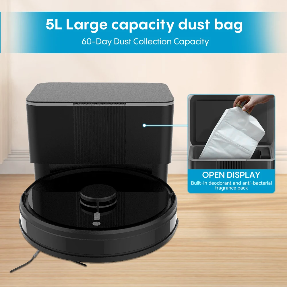 Bagotte Self-emptying Dustbin Superhero Sweeping Pool Floor 5000Pa Electric Aspirateur Germany Robot Vacuum Cleaner