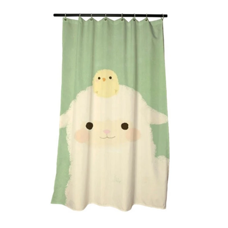 Heat Transfer Sublimation print shower curtain bathroom printed shower curtain