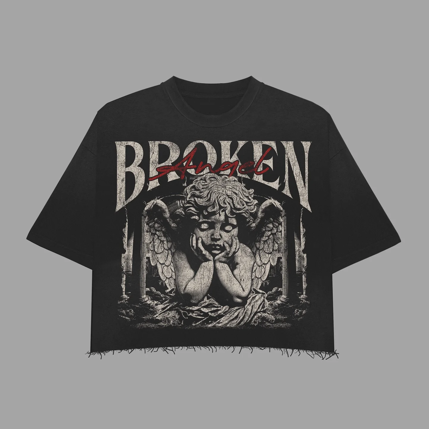 OEM Factory 100% Cotton Crewneck Shirt Individual Print Graphic Thick O-Neck Collar Oversized Fit Quick Dry Breathable Knitted