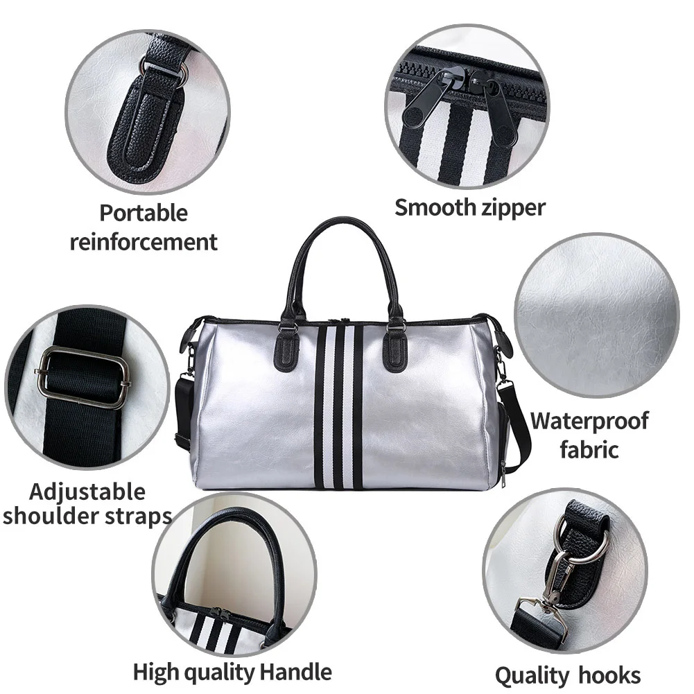 New Trend Custom Waterproof Large Capacity Travel Bag with Sneaker Shoe Compartment Women Mens Sports Gym Travel Duffel Bag