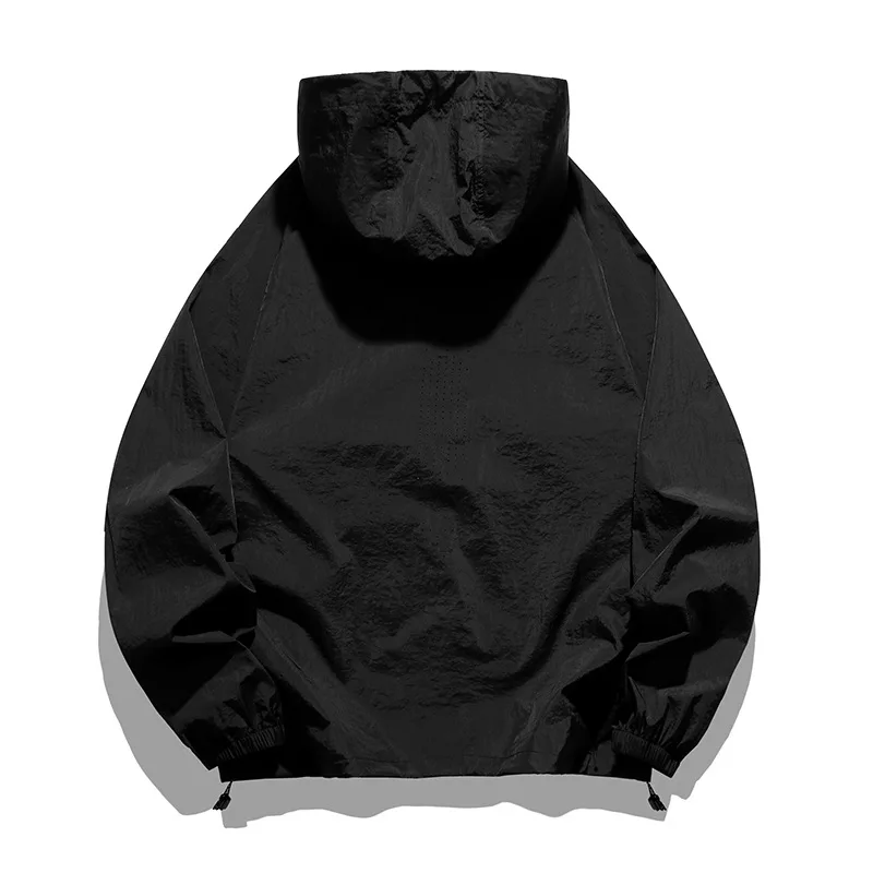 Wholesale Custom Logo Windproof Plain Jacket Custom Mens Half Zip Hood Pullover Anorak Windbreaker Jacket