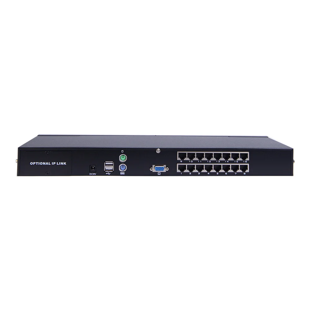 High Efficiency 1920*1200@60HZ Rack Mount 16 Port KVM Switch With FCC CE RoHS Certificate